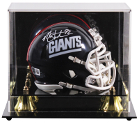 Michael Strahan Signed Giants Throwback Alternate Speed Mini Helmet with Display Case (Beckett) at PristineAuction.com