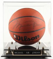 Michael Jordan Signed Wilson Basketball with Display Case (UDA & GOAT) at PristineAuction.com