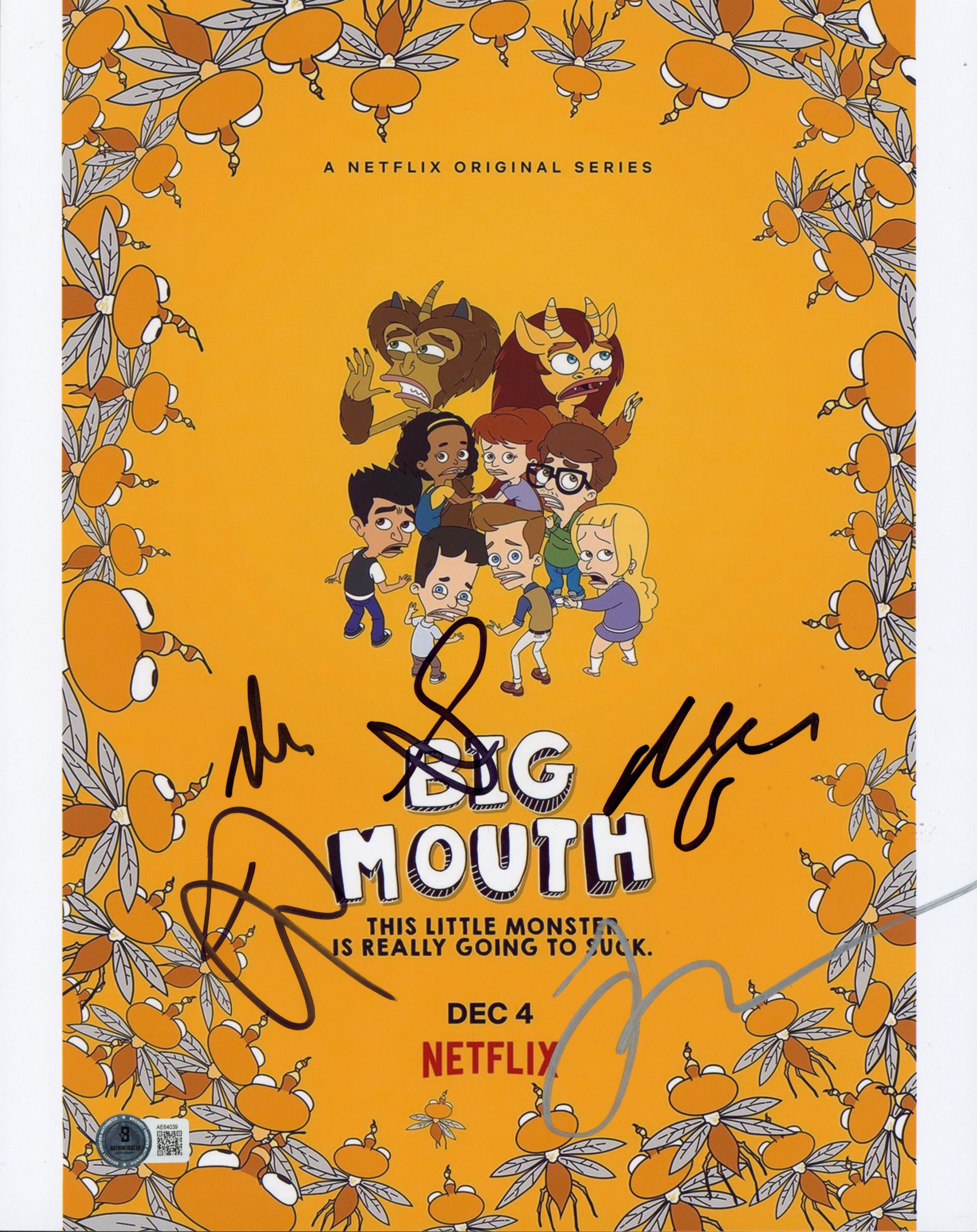 "Big Mouth" 11x14 Photo Signed By (5) with Seth Rogan, Paul Scheer, Mark Duplass, Adam Scott & June Diane Raphael (Beckett) at PristineAuction.com "Big Mouth" 11x14 Photo Signed By (5) with Seth Rogan, Paul Scheer, Mark Duplass, Adam Scott & June Diane Raphael (Beckett) at PristineAuction.com