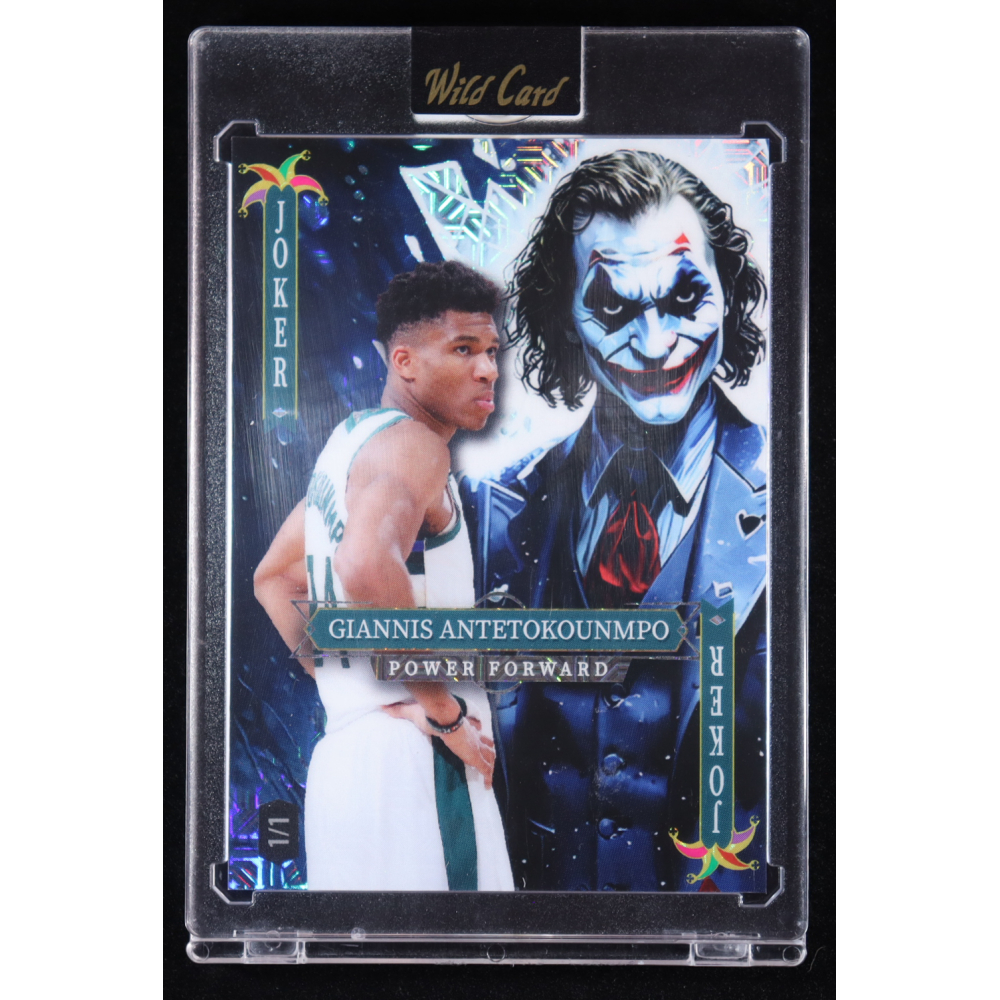 Giannis Antetokounmpo 2025 Wild Card Jokers Wild Mojo Silver #GANH06 #1/1 at PristineAuction.com