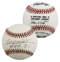 Billy Williams Signed ONL Baseball Inscribed "HOF 87" (Beckett) at PristineAuction.com
