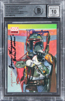 Jeremy Bulloch & Jason Wingreen Signed 1993 Star Wars Galaxy #127 Inscribed "Boba's Voice" (BGS | Auto 10) at PristineAuction.com