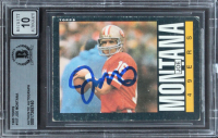 Joe Montana Signed 1985 Topps #157 (BGS | Auto 10) at PristineAuction.com