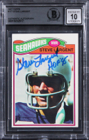Steve Largent Signed Signed 1977 Topps #177 Inscribed"HOF 96" (BGS | Auto 10) at PristineAuction.com