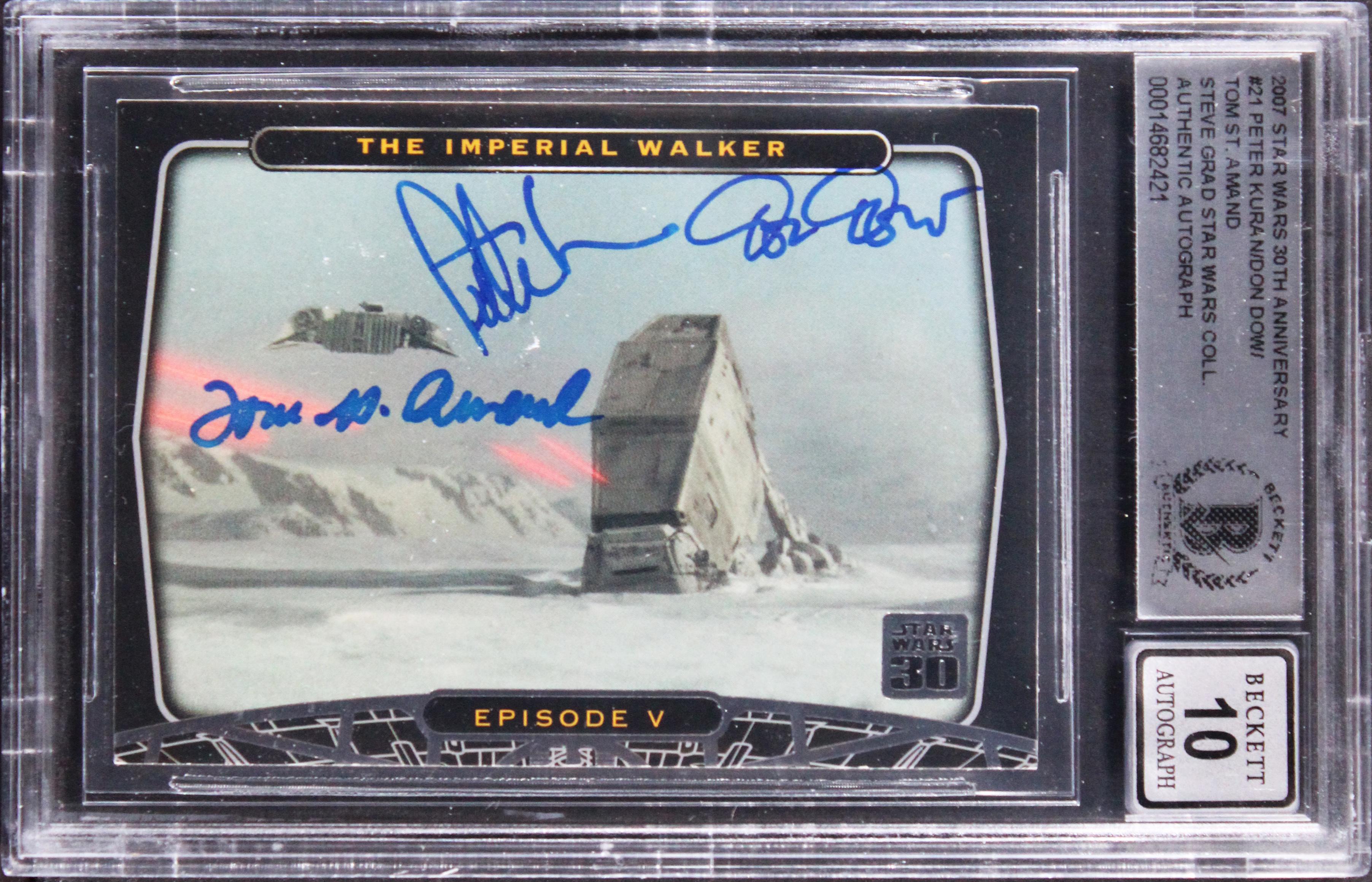 Peter Kuran, Don Dow & Tom St. Amand Signed 2007 Star Wars 30th Anniversary #21 (BGS | Auto 10) at PristineAuction.com Peter Kuran, Don Dow & Tom St. Amand Signed 2007 Star Wars 30th Anniversary #21 (BGS | Auto 10) at PristineAuction.com
