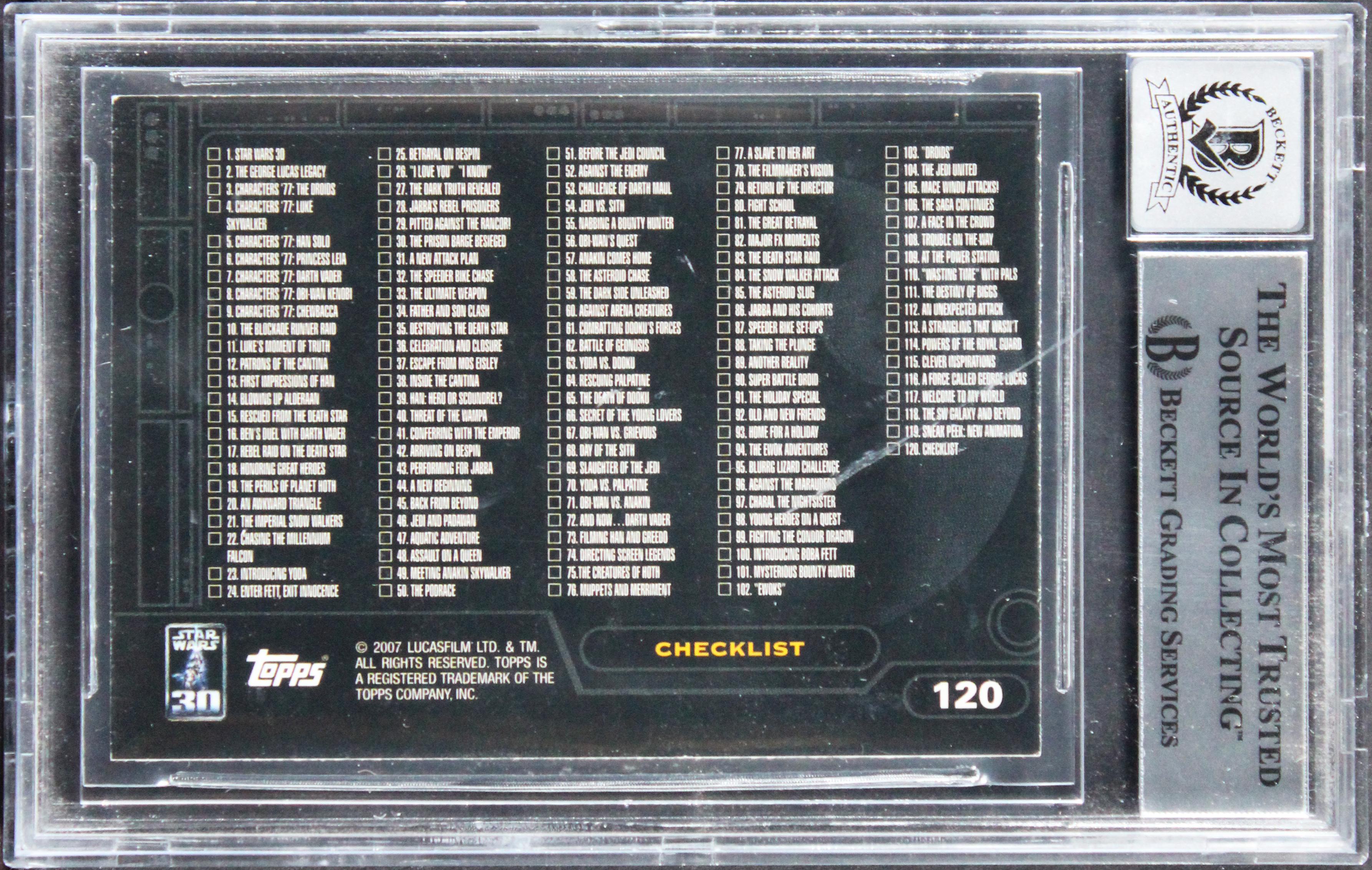 2007 Star Wars 30th Anniversary #120 Signed By (7) with Patricia Rose Duignan, Miki Herman, Byron Werner (BGS | Auto 10) at PristineAuction.com 2007 Star Wars 30th Anniversary #120 Signed By (7) with Patricia Rose Duignan, Miki Herman, Byron Werner (BGS | Auto 10) at PristineAuction.com