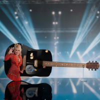 Dolly Parton Guitar with Signed Custom Insert Pickguard (AutographCOA) at PristineAuction.com