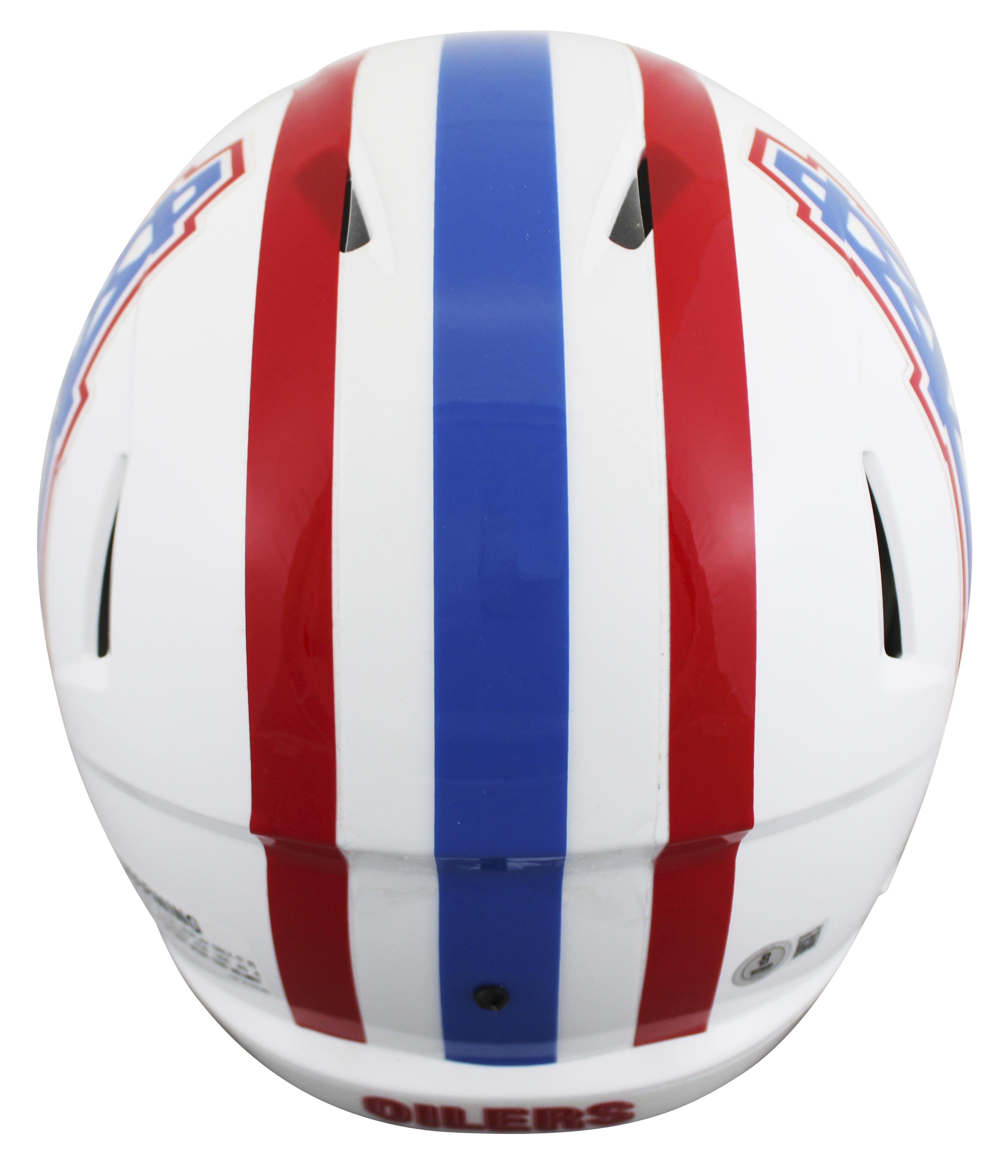 Earl Campbell Signed Oilers Full-Size Speed Helmet Inscribed "HOF 91" (Beckett) at PristineAuction.com Earl Campbell Signed Oilers Full-Size Speed Helmet Inscribed "HOF 91" (Beckett) at PristineAuction.com