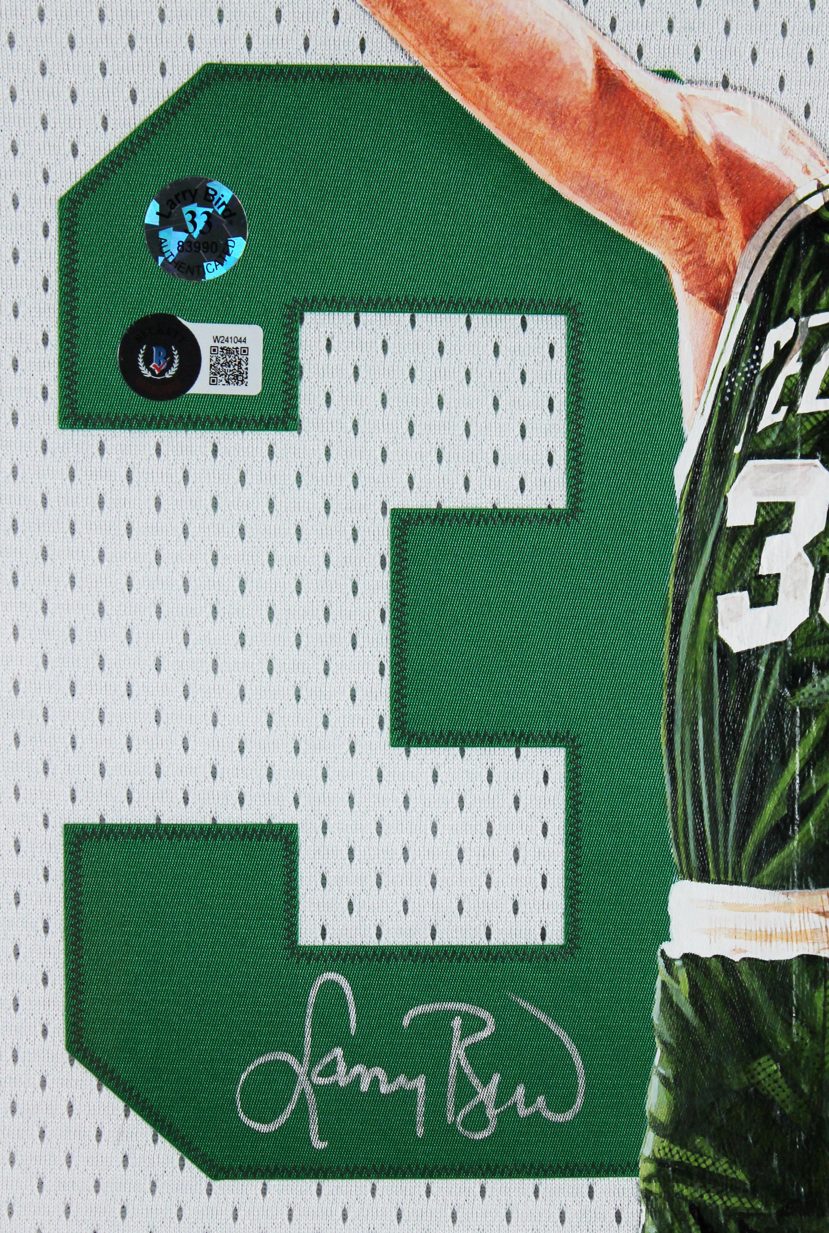 Larry Bird Signed LE Celtics Custom Framed Mitchell & Ness Authentic Jersey Hand-Painted By William Zavala (Beckett) at PristineAuction.com Larry Bird Signed LE Celtics Custom Framed Mitchell & Ness Authentic Jersey Hand-Painted By William Zavala (Beckett) at PristineAuction.com