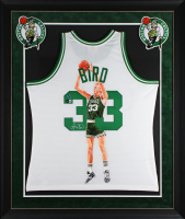 Larry Bird Signed LE Celtics Custom Framed Mitchell & Ness Authentic Jersey Hand-Painted By William Zavala (Beckett) at PristineAuction.com