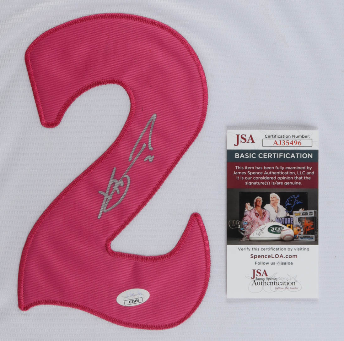 Xander Bogaerts Signed Custom Framed Jersey Display (JSA) at PristineAuction.com Xander Bogaerts Signed Custom Framed Jersey Display (JSA) at PristineAuction.com