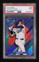 Shohei Ohtani 2025 Finest Sky Blue Refractors #208 #055/150 (PSA 9) at PristineAuction.com