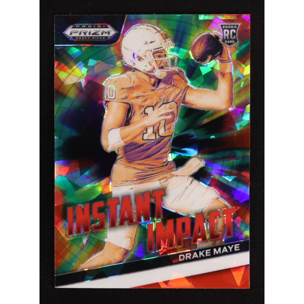 Drake Maye 2024 Panini Prizm Draft Picks Instant Impact Red Ice #4 RC at PristineAuction.com