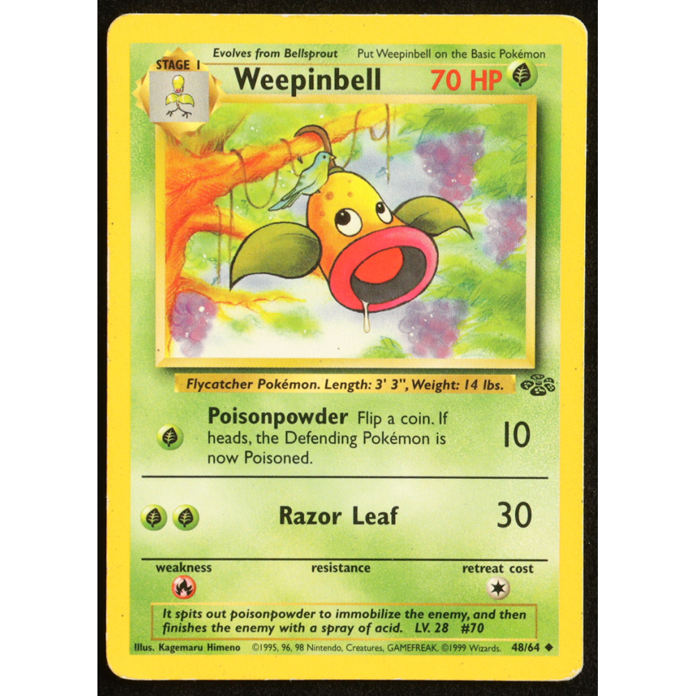 Weepinbell 1999 Pokemon Jungle Unlimited #48 at PristineAuction.com