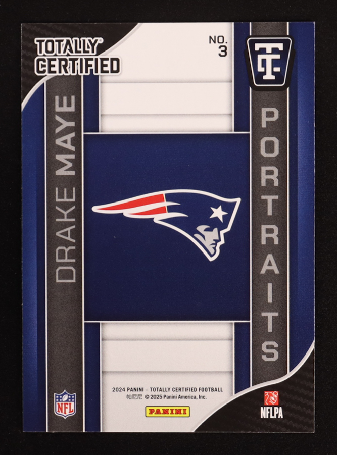Drake Maye 2024 Totally Certified Portraits Mirror #3 RC at PristineAuction.com Drake Maye 2024 Totally Certified Portraits Mirror #3 RC at PristineAuction.com