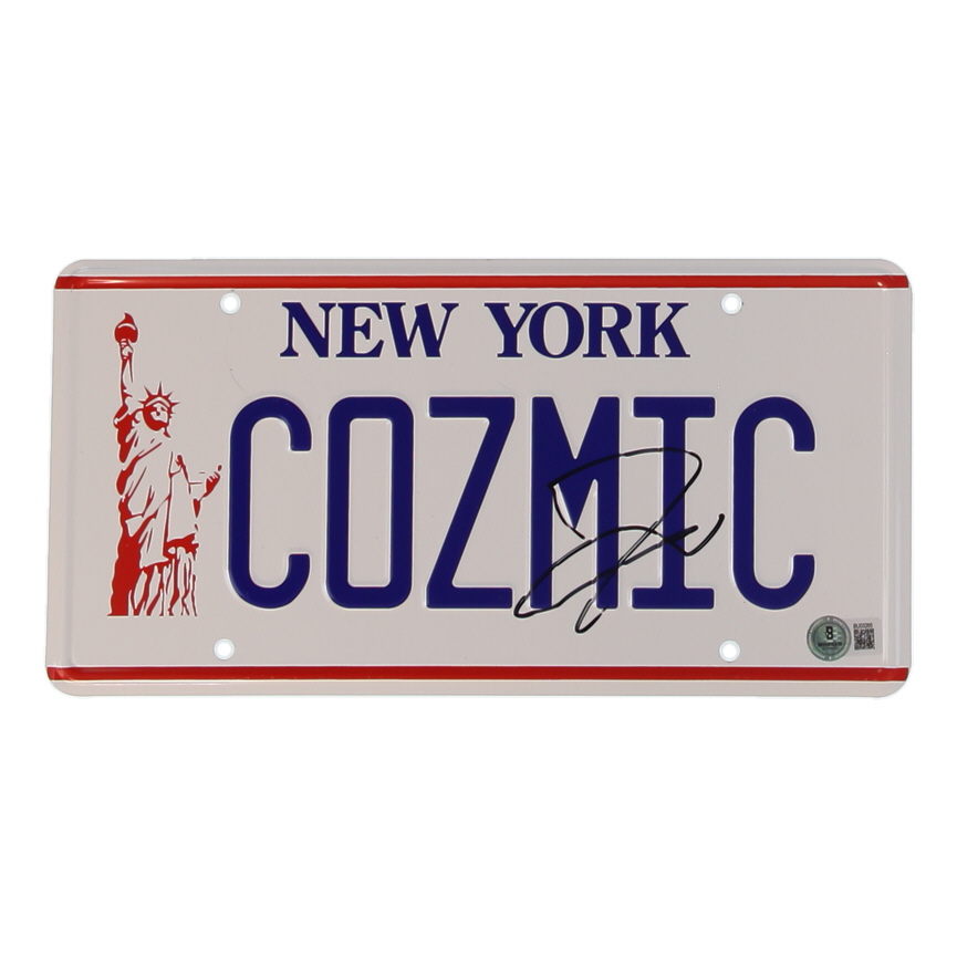 Johnny Galecki Signed "Cozmic" License Plate (Beckett) at PristineAuction.com Johnny Galecki Signed "Cozmic" License Plate (Beckett) at PristineAuction.com