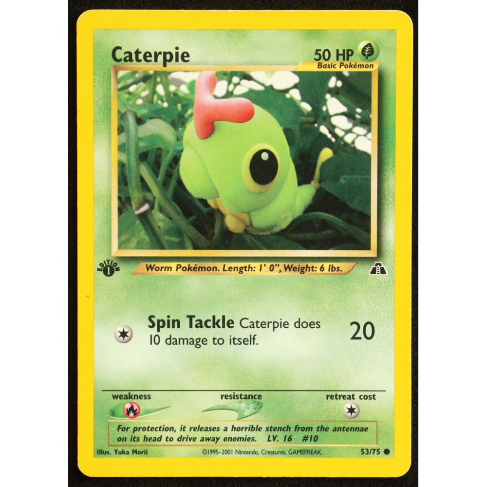 Caterpie 2001 Pokemon Neo Discovery 1st Edition #53 at PristineAuction.com