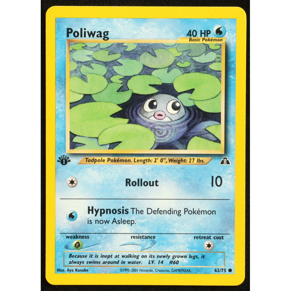 Poliwag 2001 Pokemon Neo Discovery 1st Edition #62 at PristineAuction.com