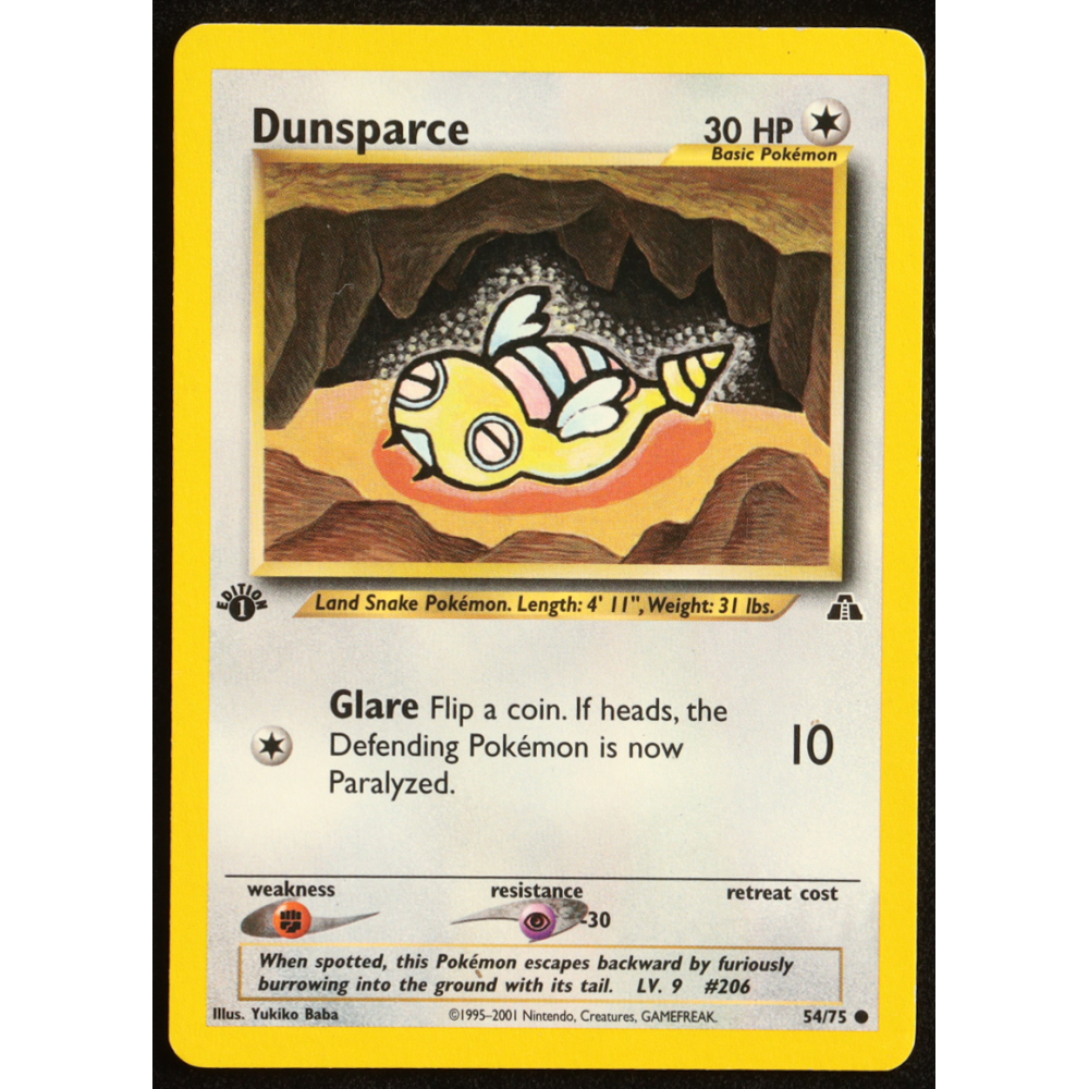 Dunsparce 2001 Pokemon Neo Discovery 1st Edition #54 at PristineAuction.com