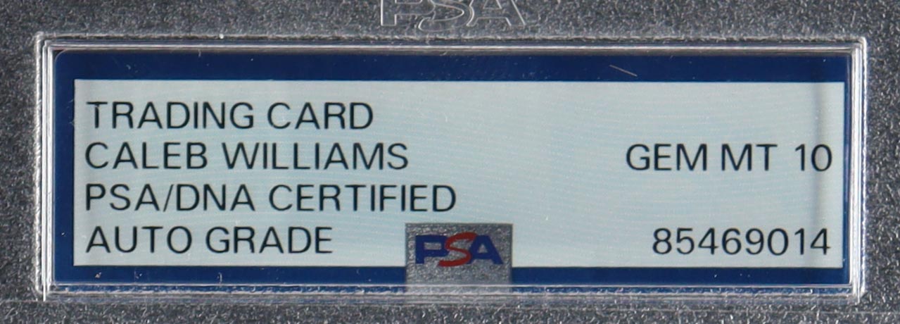 Caleb Williams Signed 2024 Donruss Downtown! Oversized #21 RC (PSA | Auto 10) at PristineAuction.com Caleb Williams Signed 2024 Donruss Downtown! Oversized #21 RC (PSA | Auto 10) at PristineAuction.com