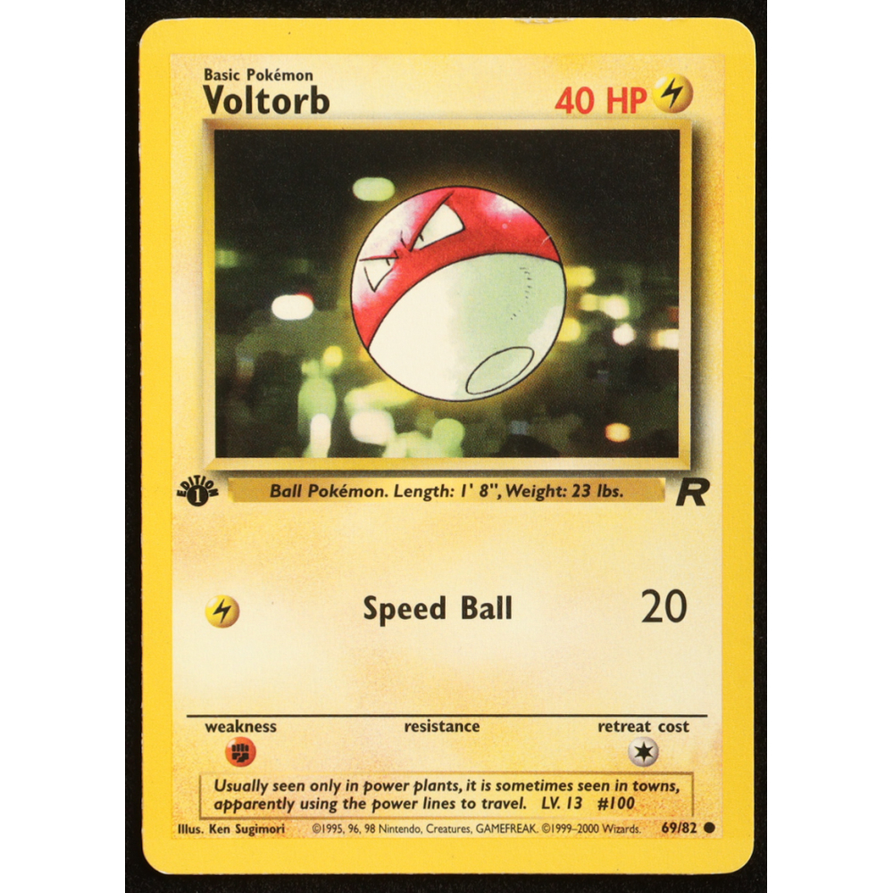 Voltorb 2000 Pokemon Team Rocket 1st Edition #69 at PristineAuction.com