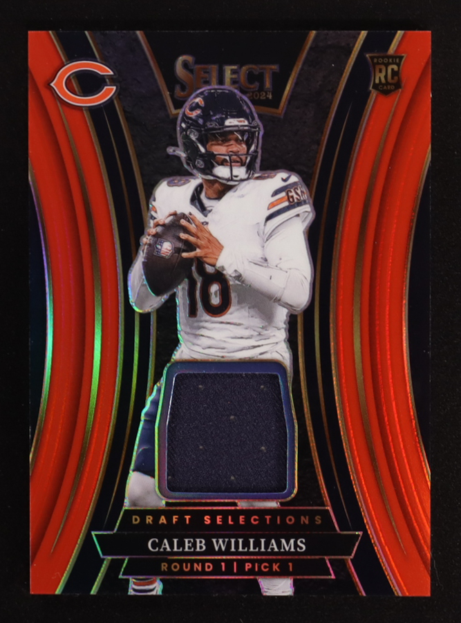 Caleb Williams 2024 Select Draft Selections Memorabilia Prizm Red #1 RC at PristineAuction.com Caleb Williams 2024 Select Draft Selections Memorabilia Prizm Red #1 RC at PristineAuction.com
