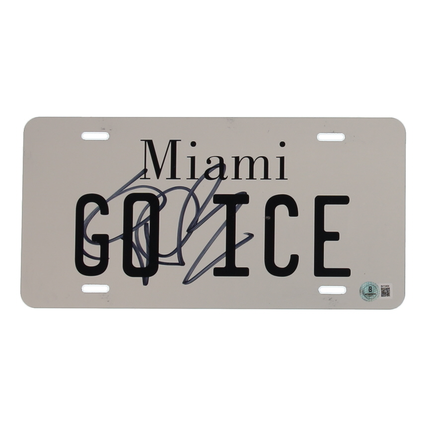 Vanilla Ice Signed "Go Ice" Vanity License Plate (Beckett) at PristineAuction.com Vanilla Ice Signed "Go Ice" Vanity License Plate (Beckett) at PristineAuction.com
