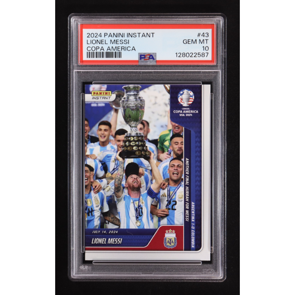 Lionel Messi 2024 Panini Instant Copa America #43 (PSA 10) at PristineAuction.com