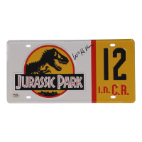 William H. Macy Signed "Jurassic Park" #12 Jeep License Plate (PSA) at PristineAuction.com