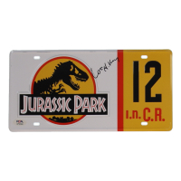 William H. Macy Signed "Jurassic Park" #12 Jeep License Plate (PSA) at PristineAuction.com