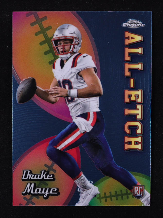 Drake Maye 2024 Topps Chrome All Etch #CAEDM RC at PristineAuction.com Drake Maye 2024 Topps Chrome All Etch #CAEDM RC at PristineAuction.com