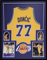 Luka Doncic Custom Framed Jersey Display at PristineAuction.com