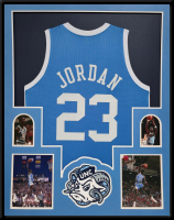 Michael Jordan Custom Framed Jersey Display at PristineAuction.com