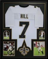 Tayson Hill Signed Custom Framed Jersey Display (OKAuthentics) at PristineAuction.com