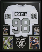 Maxx Crosby Signed Custom Framed Jersey Display (OKAuthentics) at PristineAuction.com