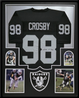 Maxx  Crosby Signed Custom Framed Jersey Display (OKAuthentics) at PristineAuction.com