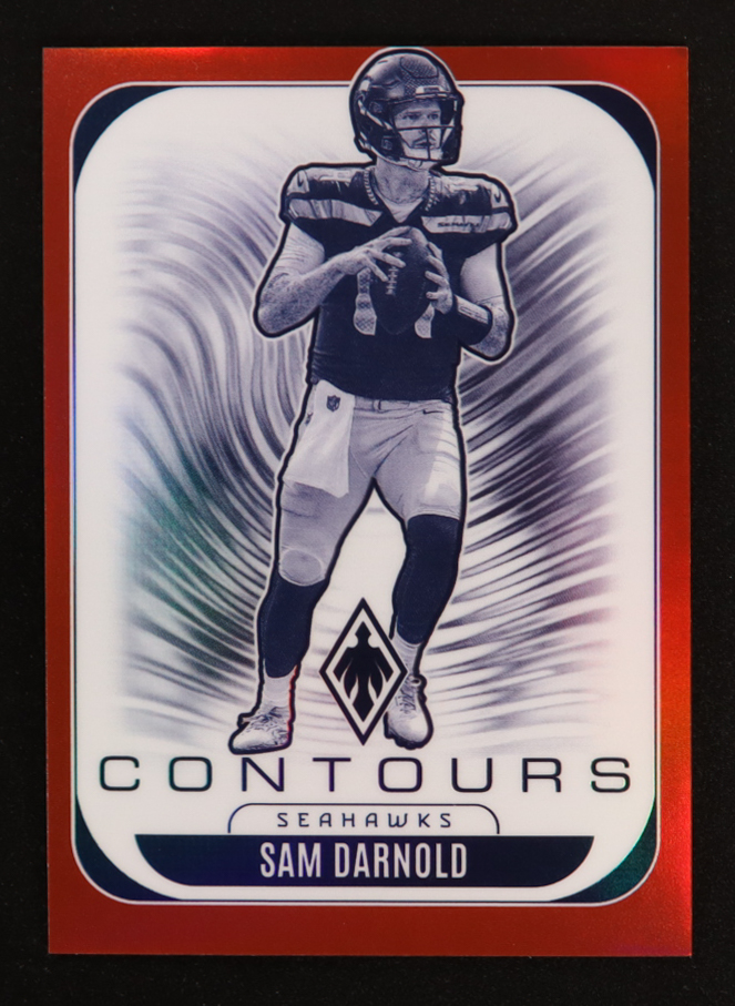 Sam Darnold 2025 Panini Phoenix Contours Red #29 #208/249 at PristineAuction.com Sam Darnold 2025 Panini Phoenix Contours Red #29 #208/249 at PristineAuction.com
