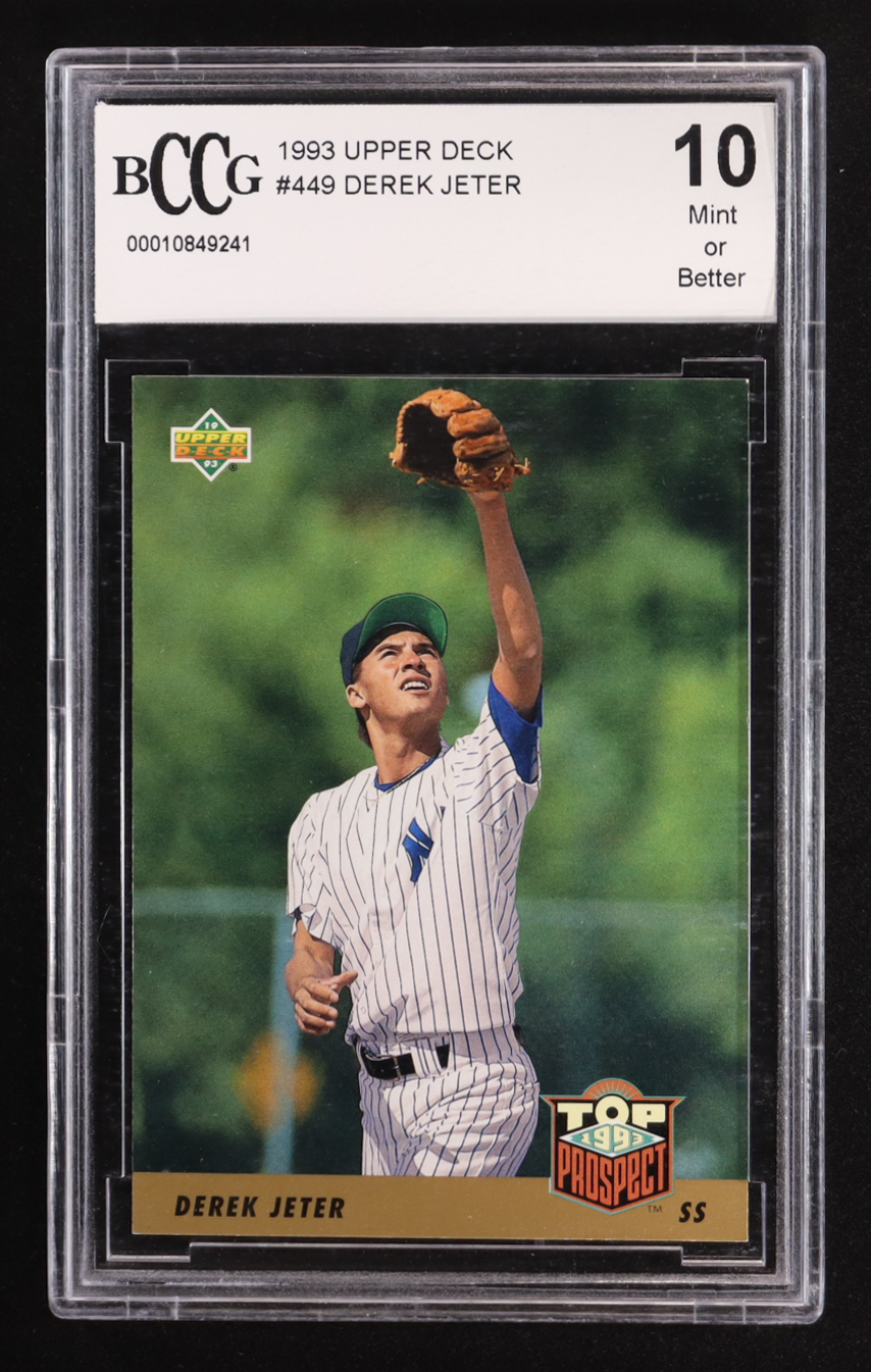 Derek Jeter 1993 Upper Deck Top Prospects #449 RC (BCCG 10) at PristineAuction.com Derek Jeter 1993 Upper Deck Top Prospects #449 RC (BCCG 10) at PristineAuction.com