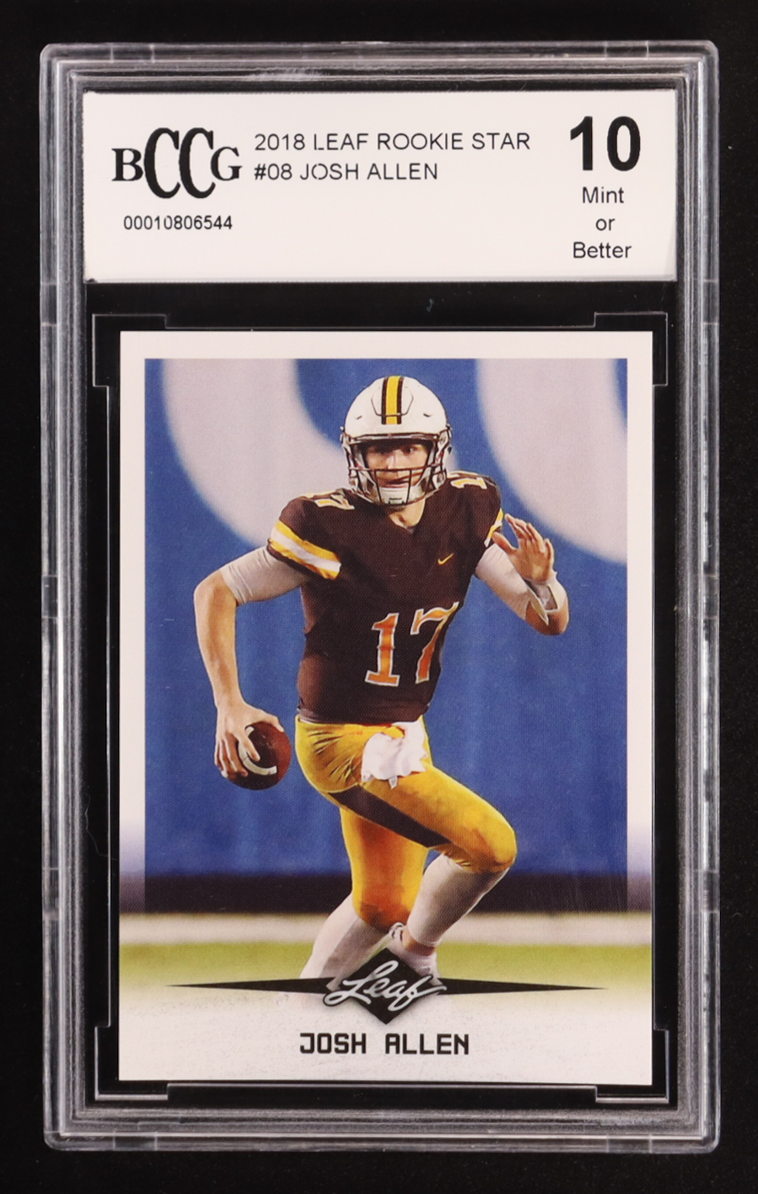 Josh Allen 2018 Leaf Rookie Star #08 RC (BCCG 10) at PristineAuction.com Josh Allen 2018 Leaf Rookie Star #08 RC (BCCG 10) at PristineAuction.com