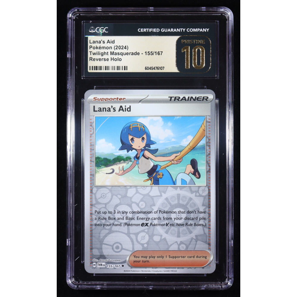 Lana's Aids 2024 Pokemon TCG Scarlet & Violet Twilight Masquerade #155 REVERSE HOLO (CGC Pristine 10) at PristineAuction.com