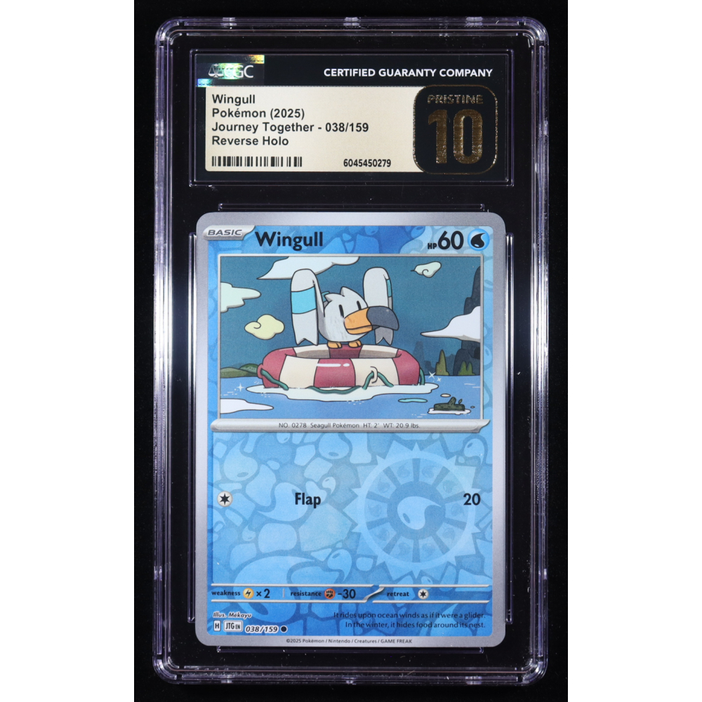 Wingull 2025 Pokemon TCG Scarlet & Violet Journey Together #038 REVERSE HOLO (CGC Pristine 10) at PristineAuction.com