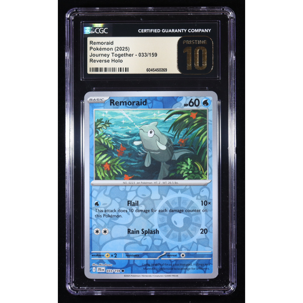Remoraid 2025 Pokemon TCG Scarlet & Violet Journey Together #033 REVERSE HOLO (CGC Pristine 10) at PristineAuction.com