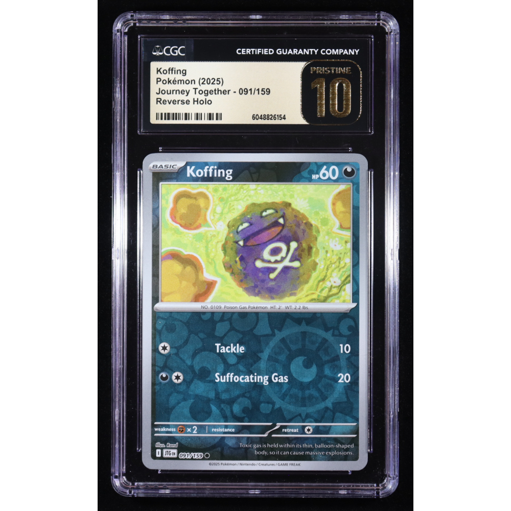 Koffing 2025 Pokemon TCG Scarlet & Violet Journey Together #091 REVERSE HOLO (CGC Pristine 10) at PristineAuction.com