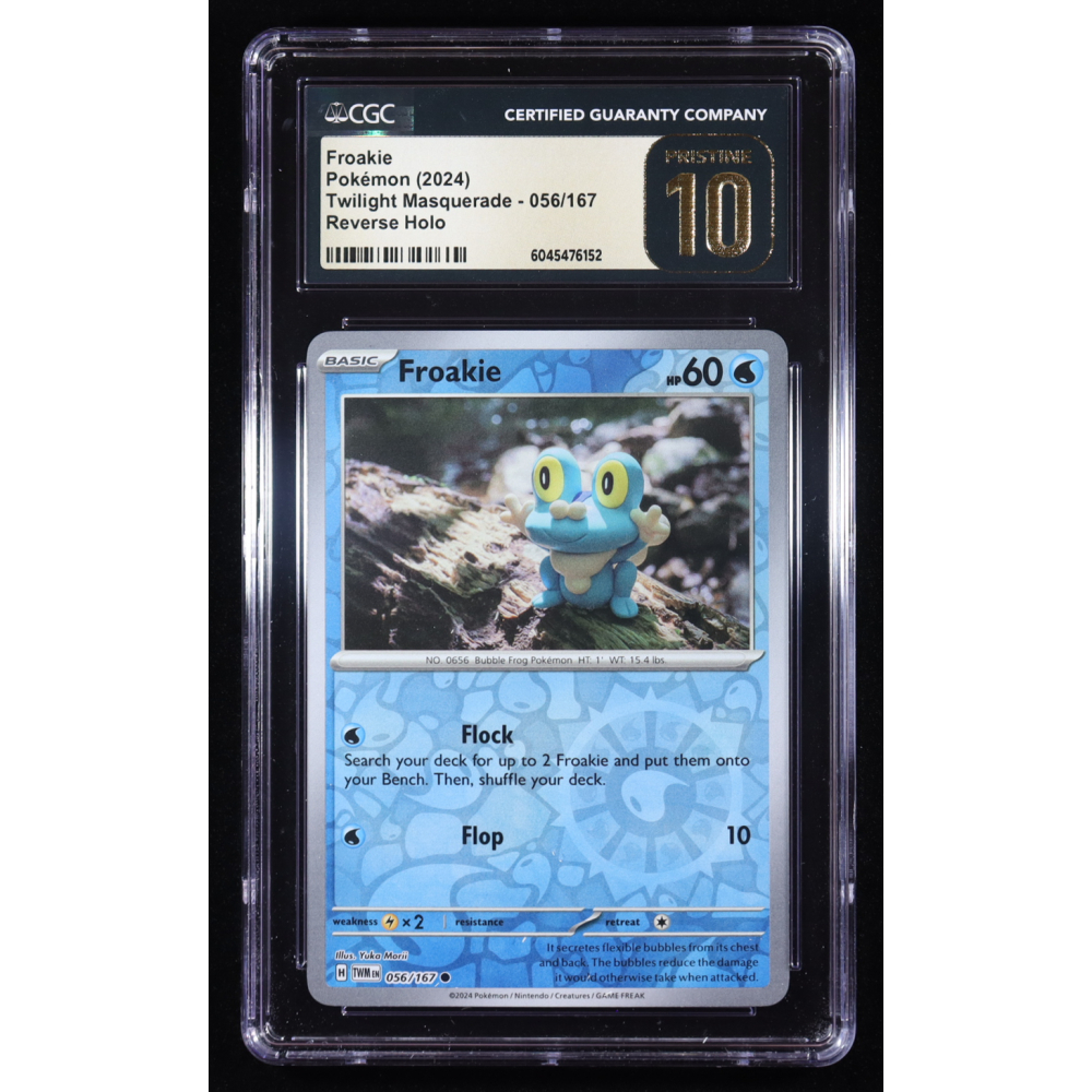 Froakie 2024 Pokemon TCG Scarlet & Violet Twilight Masquerade #056 REVERSE HOLO (CGC Pristine 10) at PristineAuction.com