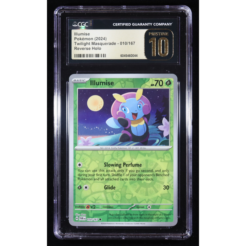 Illumise 2024 Pokemon TCG Scarlet & Violet Twilight Masquerade #010 REVERSE HOLO (CGC Pristine 10) at PristineAuction.com
