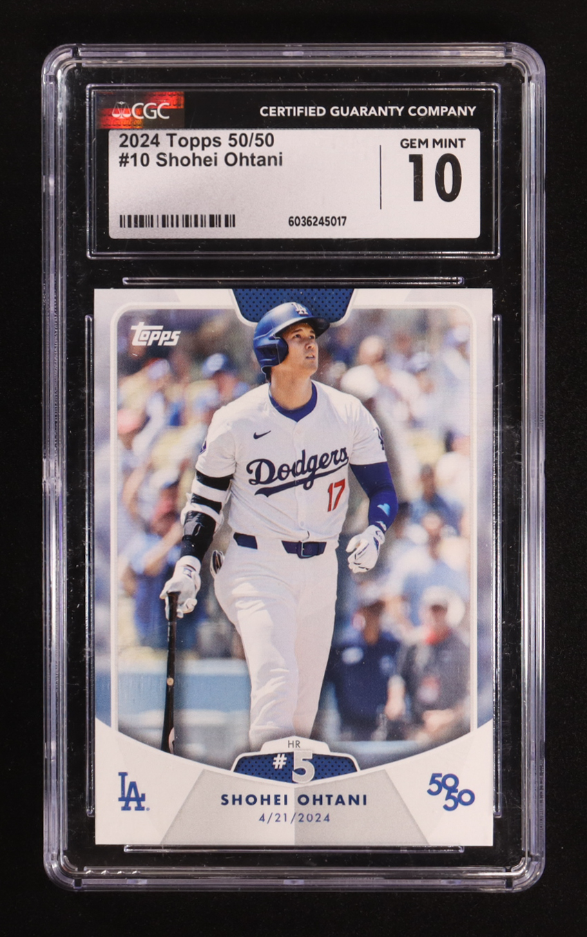 Shohei Ohtani 2024 Topps 50/50 Ohtani #10 (CGC 10) at PristineAuction.com Shohei Ohtani 2024 Topps 50/50 Ohtani #10 (CGC 10) at PristineAuction.com
