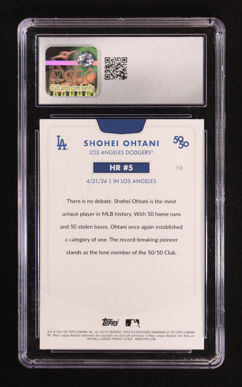 Shohei Ohtani 2024 Topps 50/50 Ohtani #10 (CGC 10) at PristineAuction.com Shohei Ohtani 2024 Topps 50/50 Ohtani #10 (CGC 10) at PristineAuction.com