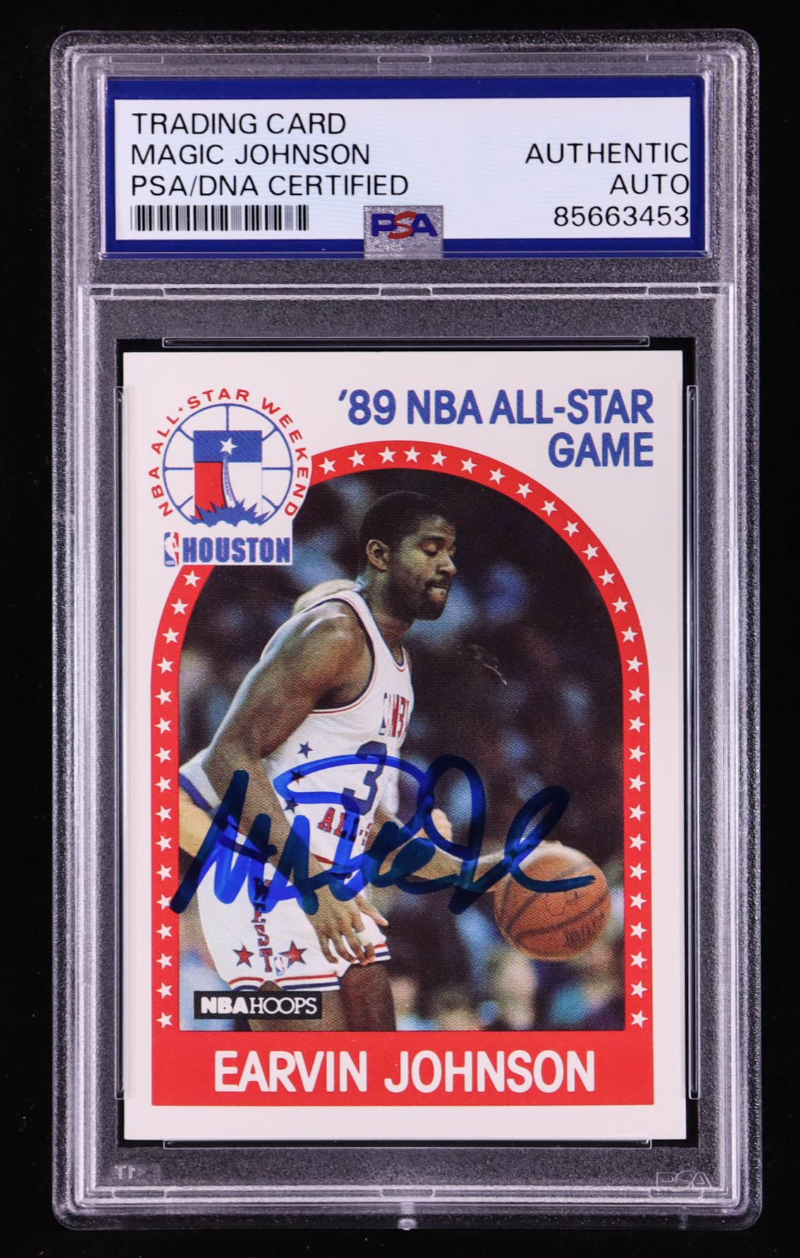 Magic Johnson Signed 1989-90 Hoops #166 AS (PSA) at PristineAuction.com Magic Johnson Signed 1989-90 Hoops #166 AS (PSA) at PristineAuction.com