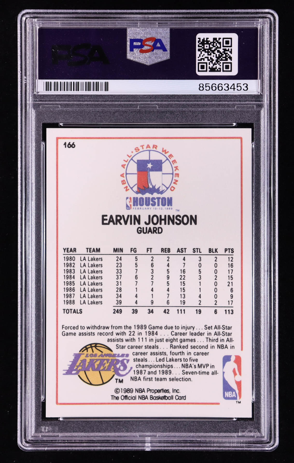 Magic Johnson Signed 1989-90 Hoops #166 AS (PSA) at PristineAuction.com Magic Johnson Signed 1989-90 Hoops #166 AS (PSA) at PristineAuction.com