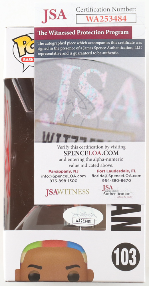 Dennis Rodman Signed Bulls #103 Funko Pop! Vinyl Figure (JSA) at PristineAuction.com Dennis Rodman Signed Bulls #103 Funko Pop! Vinyl Figure (JSA) at PristineAuction.com